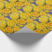 Schöne gelbe Rosen Geschenkpapier (Ecke)