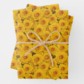 Schöne Gelbe Rosen Geschenkpapier Set (Beispiel)
