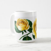 Schöne Gelbe Rosen Kaffeetasse (Vorderseite Links)