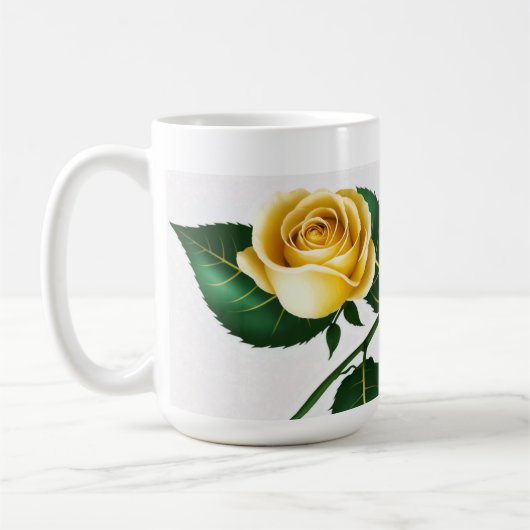 Schöne Gelbe Rosen Kaffeetasse (Links)