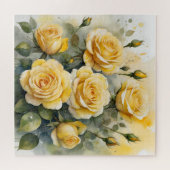 Schöne gelbe Rosen Puzzle (Horizontal)