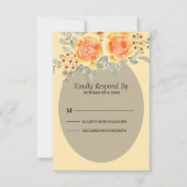 Schöne Gelbe Rosen RSVP Karte (Vorderseite)