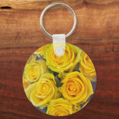 Schöne gelbe Rosen Schlüsselanhänger (Vorderseite)