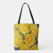 Schöne gelbe Rosen Tasche (Rückseite)