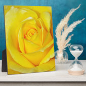 Schöne gelbe Rosenblätter Fotoplatte (Seite)