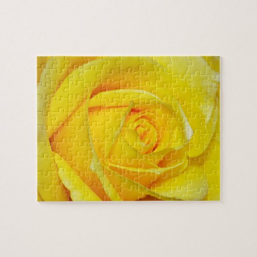 Schöne gelbe Rosenblätter Puzzle (Horizontal)