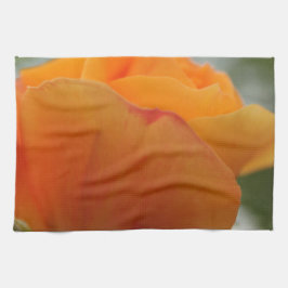 Schöne gelbe Rosenblütenfotografie. Handtuch