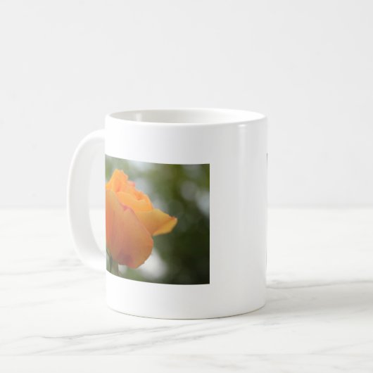 Schöne gelbe Rosenblütenfotografie. Kaffeetasse (Vorderseite Links)