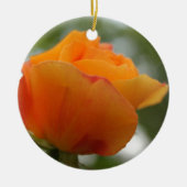 Schöne gelbe Rosenblütenfotografie. Keramikornament (Vorne)