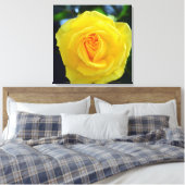 Schöne gelbe Rosenblütenfotografie. Leinwanddruck (Insitu (Schlafzimmer))