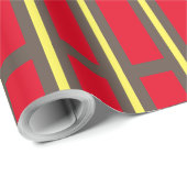 Schöne gelbe, ROTE Rechtecke Geschenkpapier (Rolleneckpunkt)