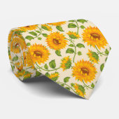 Schöne gelbe Sommersonnenblume Krawatte (Gerollt)