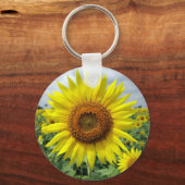 Schöne gelbe Sonnenblume Schlüsselanhänger (Vorderseite)