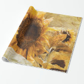 Schöne gelbe Textur Riesenblume Foto Kunst, Dichtu Geschenkpapier (Ungerollt)