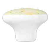 Schöne, gelbe und Aquamarine Kabinentuppe Keramikknauf (Seitenansicht)