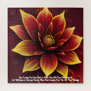 Schöne gelbe und rosa Blüten - Individuelle Gesche Puzzle