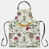 Schöne Gelbe und schwarze Königin Biene für Oma Schürze (Vorderseite)