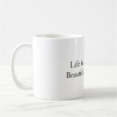 Schöne gelbe violette grüne Blumen Kaffeetasse (Links)
