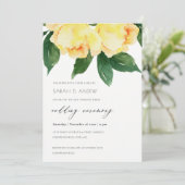 SCHÖNE GELBE WASSERFARBFLÄCHE EINLADUNG (Stehend Vorderseite)