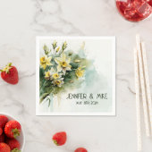 Schöne gelbe Wasserhaube Serviette (Beispiel)