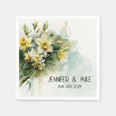 Schöne gelbe Wasserhaube Serviette (Vorderseite)