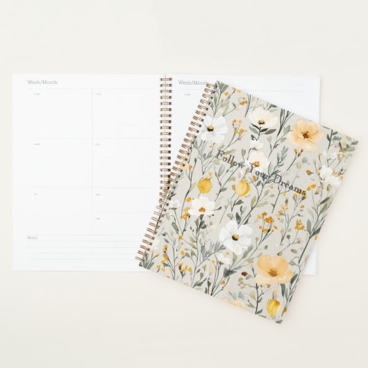 Schöne gelbe weiße Blumen Träume Planer (Anzeige)
