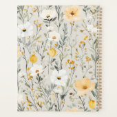 Schöne gelbe weiße Blumen Träume Planer (Rückseite)