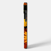 Schöne Gelborange Blume Individuelle Name Case-Mate iPhone Hülle (Rückseite / Links)