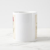 Schöne gelebte Paeonie Jumbo-Tasse (Vorderseite)