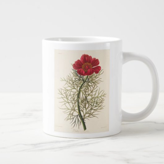 Schöne gelebte Paeonie Jumbo-Tasse (Rechts)