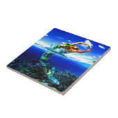 Schöne Gemälde der Meerjungfrau Fliese (Seite)