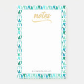 Schöne Gemstone Border Gold Imitats Fotolame Post-it Klebezettel (Vorderseite)