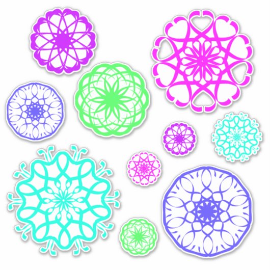 Schöne gemusterte Aufkleber (Vorderseite)