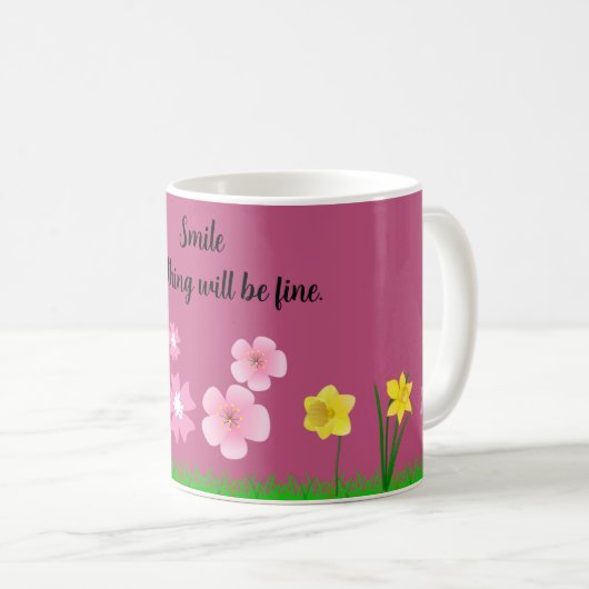 Schöne Gemusterte, blumengeschmückte Sätze. Kaffeetasse (VorderseiteRechts)