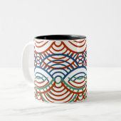 schöne gemusterte Tasse Tasse Kaffee (Vorderseite Links)