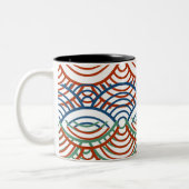 schöne gemusterte Tasse Tasse Kaffee (Links)