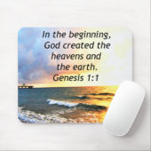 SCHÖNE GENESSE 1:1 BIBLE QUOTE DESIGN MOUSEPAD (Mit Mouse)