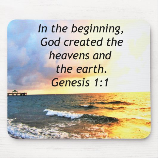 SCHÖNE GENESSE 1:1 BIBLE QUOTE DESIGN MOUSEPAD (Vorne)