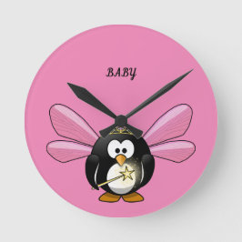 SCHÖNE GENTLE PINK WALL CLOCK MIT EINEM BILD VON RUNDE WANDUHR