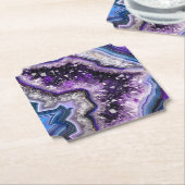 Schöne Geode mit Amethyst Crystals & Agate Untersetzer (angewinkelt)