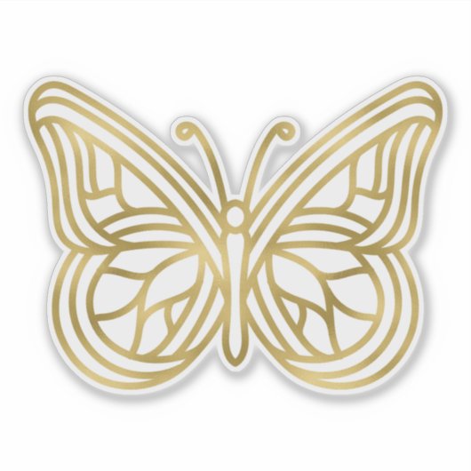 Schöne geometrische Butterfly Aufkleber (Vorderseite)
