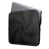 Schöne geometrische Linienkunst abstraktes Hinterg Laptopschutzhülle (Vorderseite Links)
