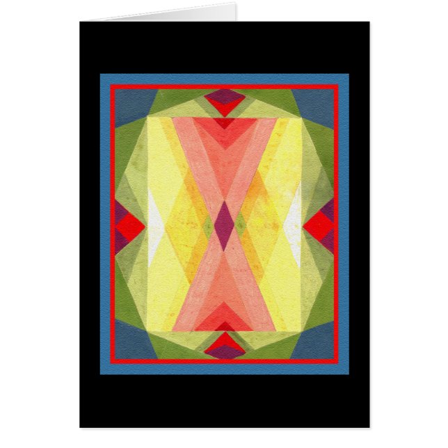 Schöne geometrische Muster - Kunst-Deko-Karte (Vorne)