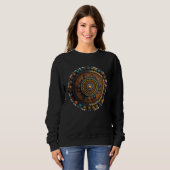 Schöne geometrische Punkt-Mandala Sweatshirt (Vorne ganz)