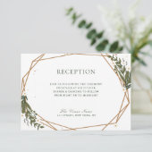 schöne geometrische RSVP-Karte mit Blumenmuster RSVP Karte (Stehend Vorderseite)