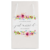 Schöne gerade verheiratete Geschenk-Tasche der Kleine Geschenktüte (Rückseite)