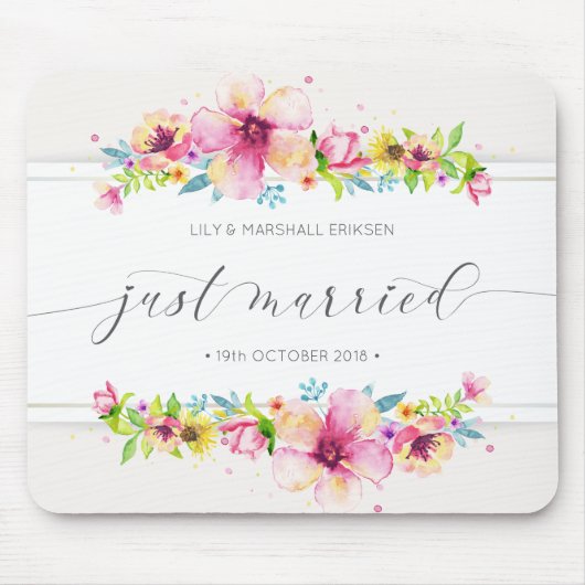 Schöne gerade verheiratete Hochzeit | Mousepad (Vorne)