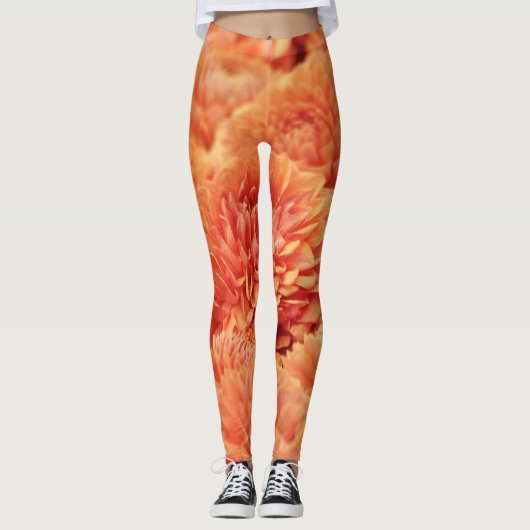 Schöne Gerbera Leggings (Vorderseite)