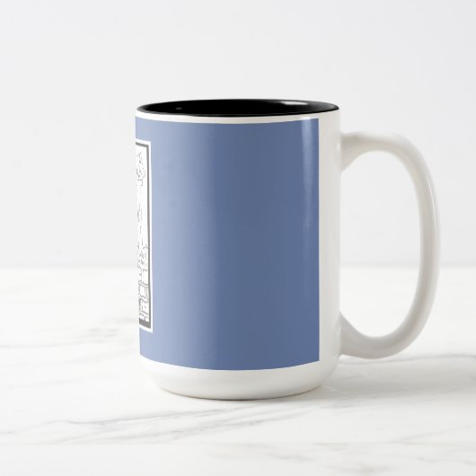 Schöne Geschenk-Tasse mit Hand gezeichnetem Zweifarbige Tasse (Rechts)