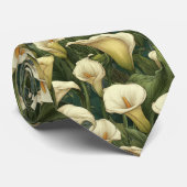 Schöne Geschenke für Ehemann Calla Lilien Blumen Krawatte (Gerollt)